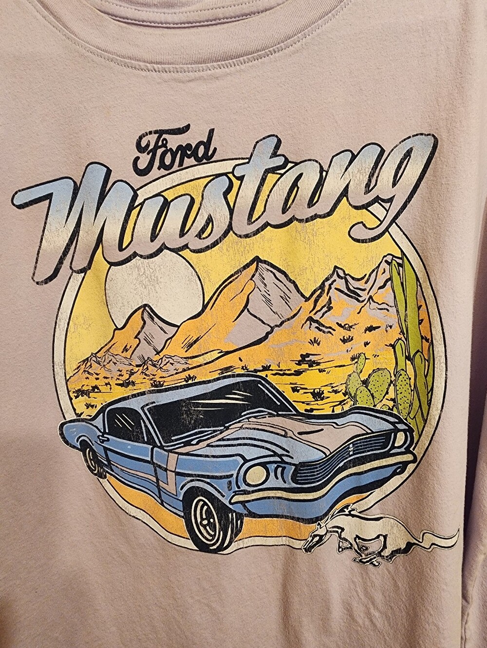 Ford Mustang Graphic Tee in Light Purple & MTV Tie-Dye Logo Tee in Blue - Bundle - Picture 3 of 10